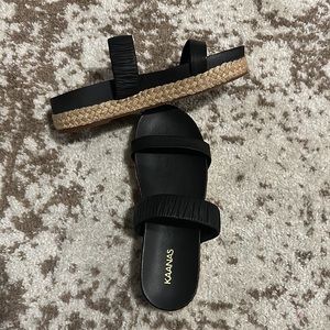 Kaanas black platform sandals